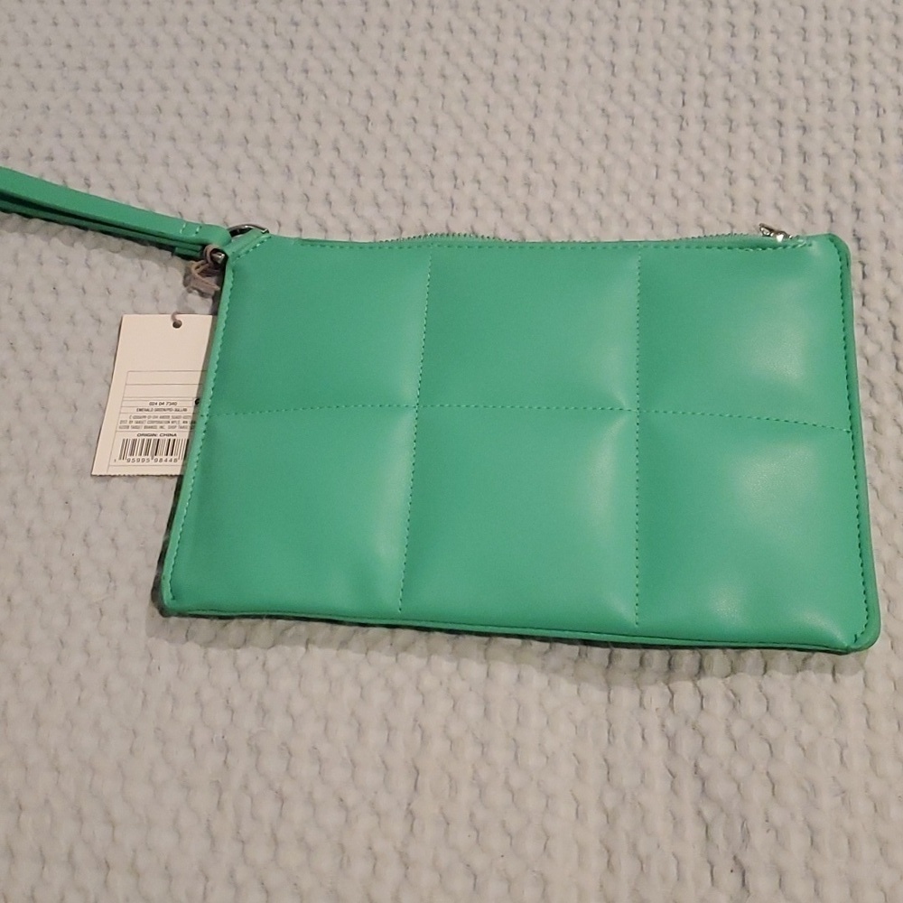 Large wristlet pouch - Emerald Green NWT